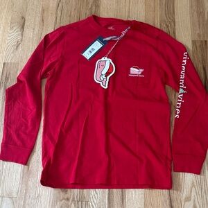 Vineyard Vines Women's Red Long Sleeve Tee